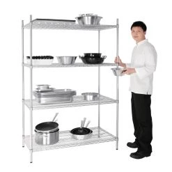Vogue 4 Tier Wire Shelving Kit 1220x610mm -Kitchenware and Knives Sales 1380300