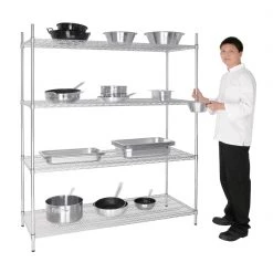 Vogue 4 Tier Wire Shelving Kit 1525x610mm -Kitchenware and Knives Sales 1380306