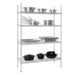 Vogue 4 Tier Wire Shelving Kit 1220x460mm -Kitchenware and Knives Sales 1380312