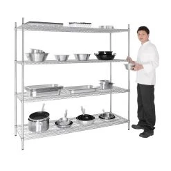 Vogue 4 Tier Wire Shelving Kit 1830x610mm -Kitchenware and Knives Sales 1380321
