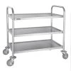 Vogue Stainless Steel 3 Tier Clearing Trolley Medium -Kitchenware and Knives Sales 1380413