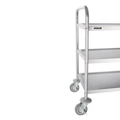 Vogue Stainless Steel 3 Tier Clearing Trolley Medium -Kitchenware and Knives Sales 1380416