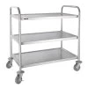 Vogue Stainless Steel 3 Tier Clearing Trolley Large -Kitchenware and Knives Sales 1380422