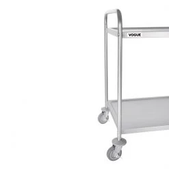 Vogue Stainless Steel 2 Tier Clearing Trolley Large -Kitchenware and Knives Sales 1380446