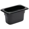 Vogue Polycarbonate 1/9 Gastronorm Container 100mm Black -Kitchenware and Knives Sales 168725
