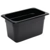 Vogue Polycarbonate 1/4 Gastronorm Container 150mm Black -Kitchenware and Knives Sales 168740