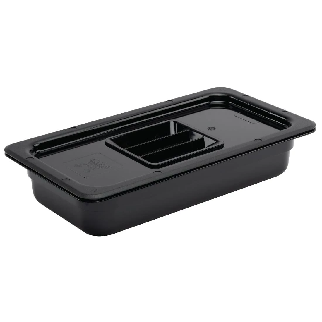 Vogue Polycarbonate 1/3 Gastronorm Container 65mm Black 4 Vogue Polycarbonate 1/3 Gastronorm Container 65mm Black - Image 2