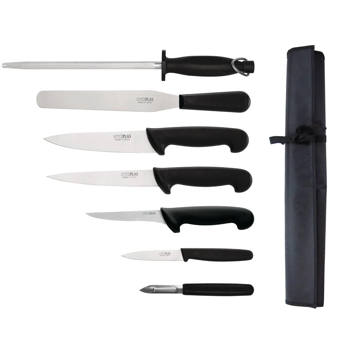 Hygiplas 7 Piece Starter Knife Set With 20cm Chef Knife And Roll Bag 3 Hygiplas 7 Piece Starter Knife Set With 20cm Chef Knife And Roll Bag