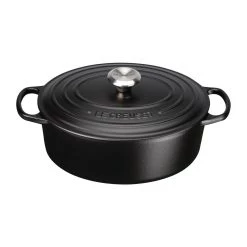 Le Creuset Cast Iron Oval Casserole Dish Satin Black