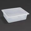 Vogue Polypropylene 1/2 Gastronorm Container With Lid 100mm (Pack Of 4) 2 Vogue Polypropylene 1/2 Gastronorm Container With Lid 100mm (Pack Of 4) -Kitchenware and Knives Sales 345238