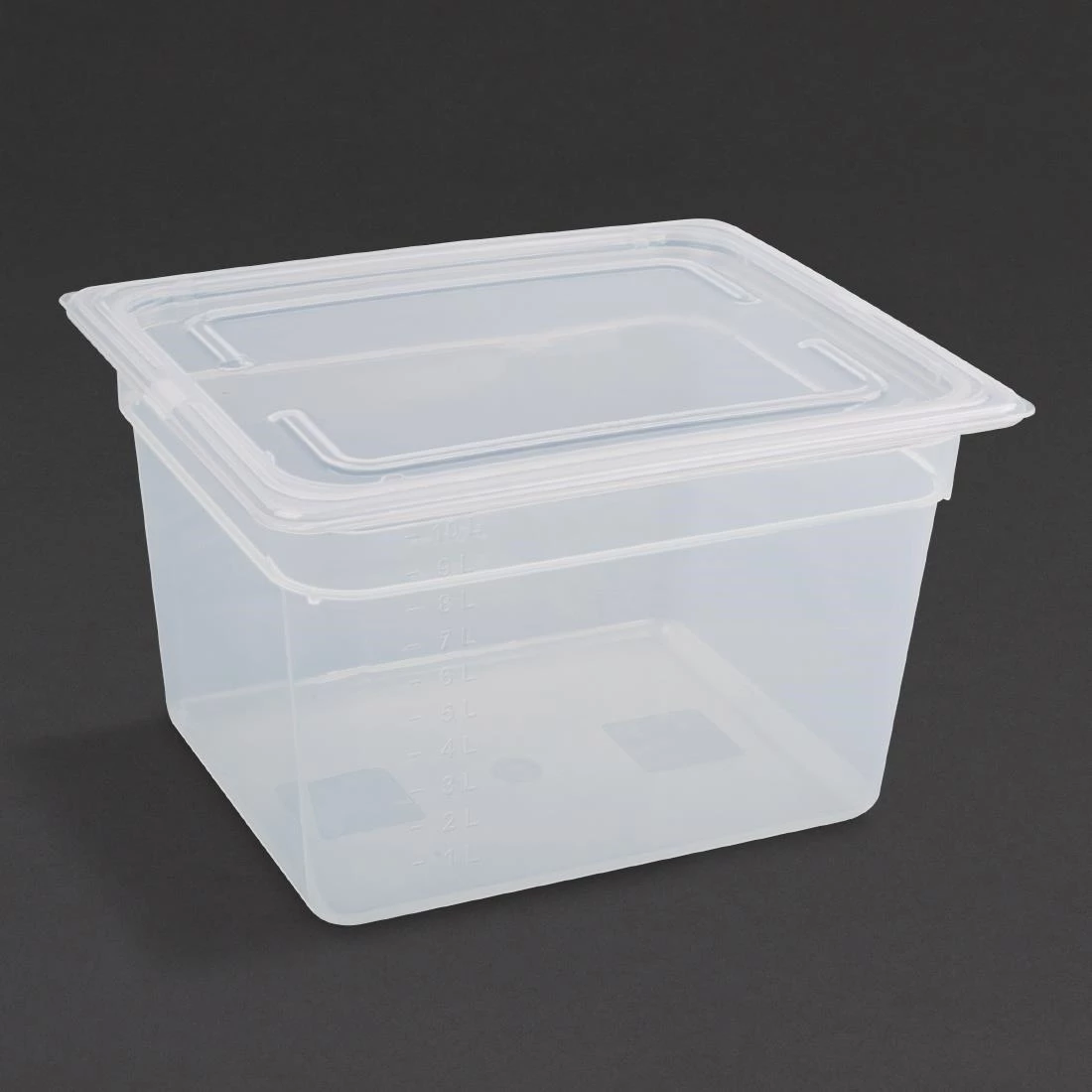 Vogue Polypropylene 1/2 Gastronorm Container With Lid 200mm (Pack Of 4) 7 Vogue Polypropylene 1/2 Gastronorm Container With Lid 200mm (Pack Of 4) - Image 5