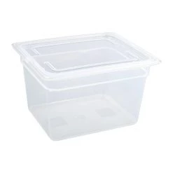 Vogue Polypropylene 1/2 Gastronorm Container With Lid 200mm (Pack Of 4) 16 Vogue Polypropylene 1/2 Gastronorm Container With Lid 200mm (Pack Of 4) -Kitchenware and Knives Sales 345243