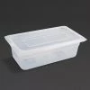 Vogue Polypropylene 1/3 Gastronorm Container With Lid 100mm (Pack Of 4)