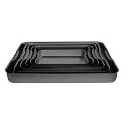 Vogue Anodised Aluminium Roasting Dish 325mm -Kitchenware and Knives Sales c057 roastingdish5 1