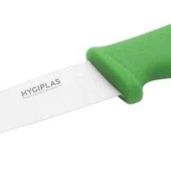 Hygiplas Serrated Vegetable Knife Green 10cm -Kitchenware and Knives Sales c862 3