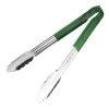 Hygiplas Colour Coded Green Serving Tongs 11" -Kitchenware and Knives Sales cb155 servingtonggreen1