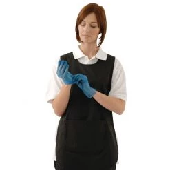 Hygiplas Vogue Powdered Vinyl Gloves Blue (Pack Of 100) 8 Hygiplas Vogue Powdered Vinyl Gloves Blue (Pack Of 100) -Kitchenware and Knives Sales cb254 gloves in situ 1