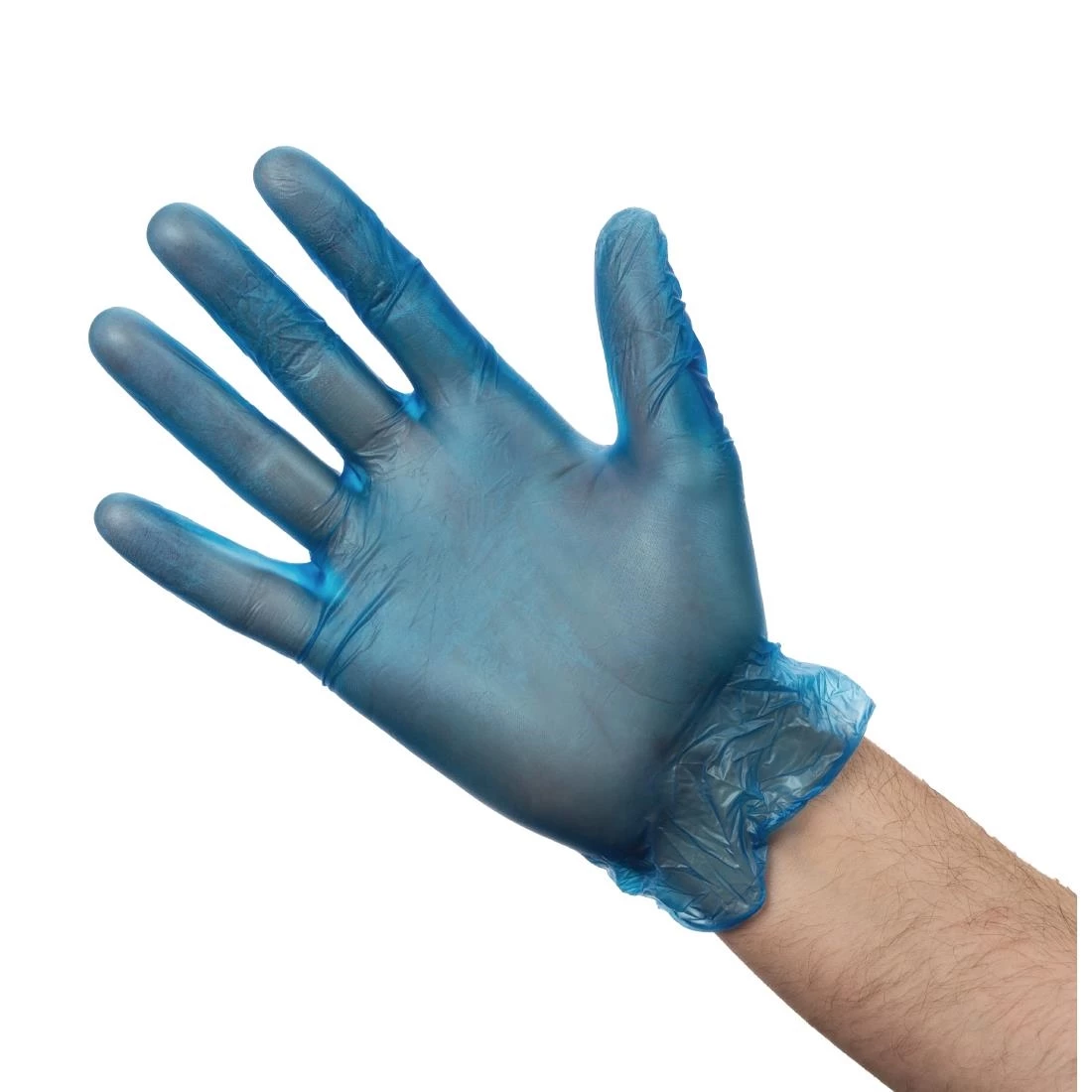 Hygiplas Vogue Powdered Vinyl Gloves Blue (Pack Of 100) 3 Hygiplas Vogue Powdered Vinyl Gloves Blue (Pack Of 100)