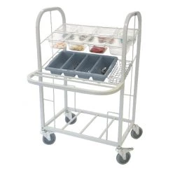 Craven Steel Condiment, Cutlery And Tray Dispense Trolley