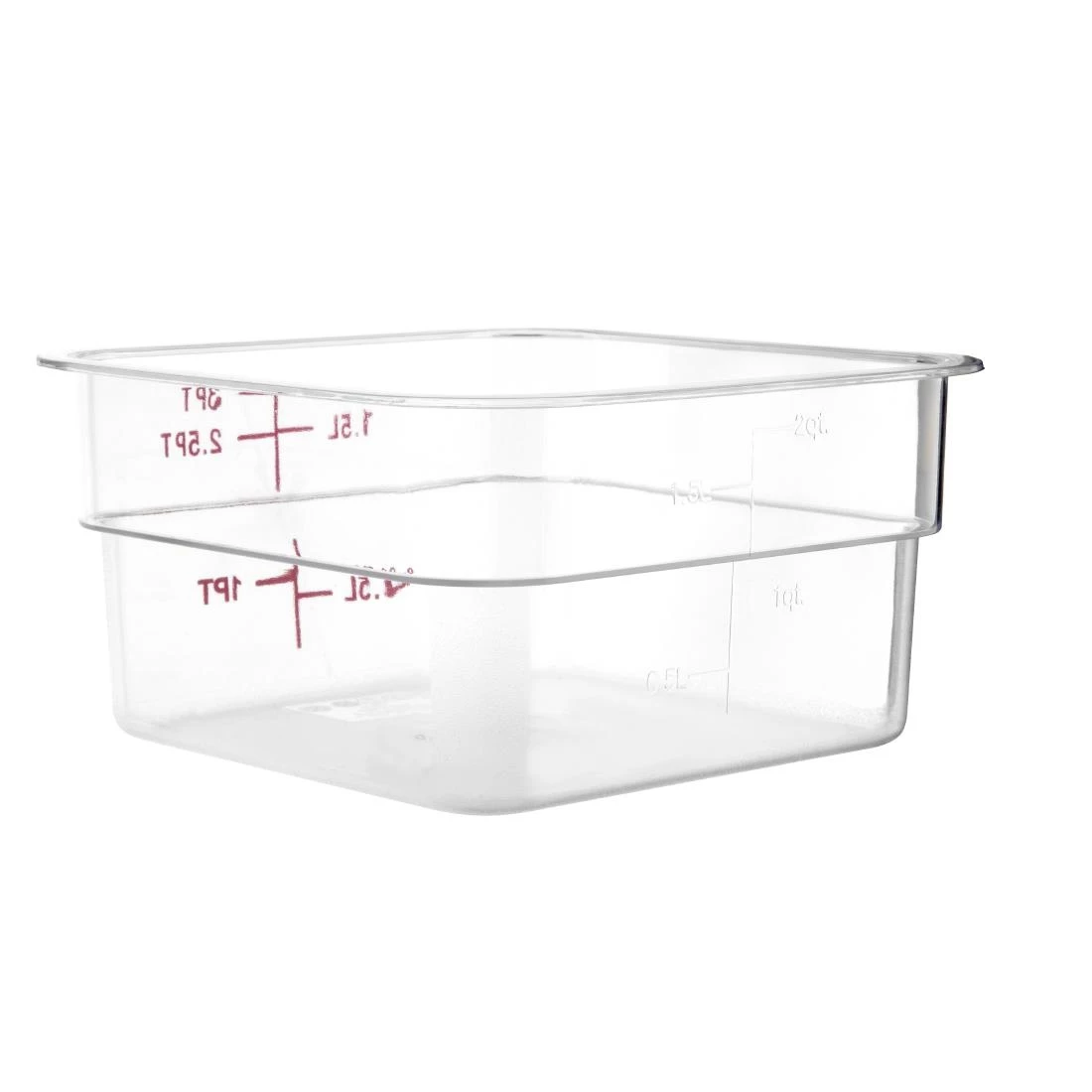 Hygiplas Polycarbonate Square Storage Container 1.5Ltr 4 Hygiplas Polycarbonate Square Storage Container 1.5Ltr - Image 2