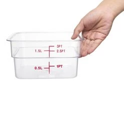 Hygiplas Polycarbonate Square Storage Container 1.5Ltr 11 Hygiplas Polycarbonate Square Storage Container 1.5Ltr -Kitchenware and Knives Sales cf020 5