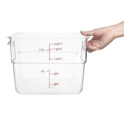Hygiplas Polycarbonate Square Storage Container 10Ltr -Kitchenware and Knives Sales cf024 storagecontainer3