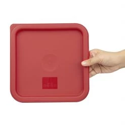 Hygiplas Square Food Storage Container Lid Red -Kitchenware and Knives Sales cf041 5