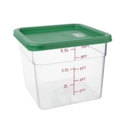 Hygiplas Square Food Storage Container Lid Green -Kitchenware and Knives Sales cf047 2new