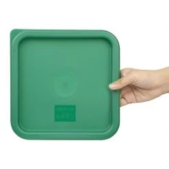 Hygiplas Square Food Storage Container Lid Green -Kitchenware and Knives Sales cf047 5new