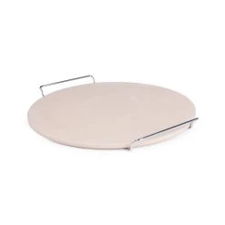 Eddingtons Round Pizza Stone With Metal Serving Rack 15in