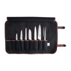 Boldric Canvas Knife Bag Black 9 Slots 9 Boldric Canvas Knife Bag Black 9 Slots -Kitchenware and Knives Sales cm555 open