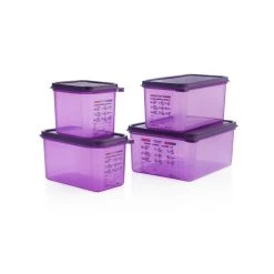 Araven Allergen Polypropylene 1/4 Gastronorm Food Storage Container Purple 4.3L -Kitchenware and Knives Sales cm786 789 all 8 1