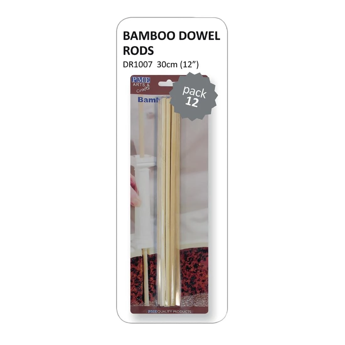 PME Bamboo Dowel Rods (Pack Of 12) 3 PME Bamboo Dowel Rods (Pack Of 12)