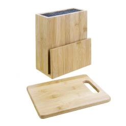 Vogue Tsuki Series 7 Prep Like A Pro 3-Piece Knife Set With Knife Block And Chopping Board -Kitchenware and Knives Sales cp863 woodenknifeblock3 2