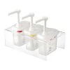 Araven Sauce Dispensers With Pump GN 1/9 Transparent 1.5Ltr (Pack Of 3) -Kitchenware and Knives Sales cr823 3set