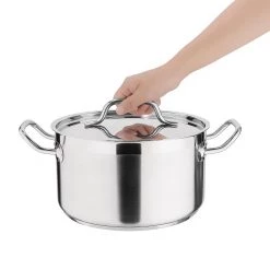 Nisbets Essentials Stainless Steel Stew Pot 5.6Ltr -Kitchenware and Knives Sales db254 arm2