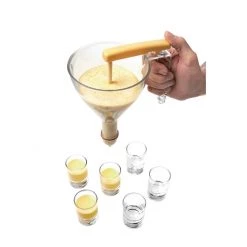 Matfer Bourgeat Piston Funnel With Stand 1.5Ltr -Kitchenware and Knives Sales db551 pouring