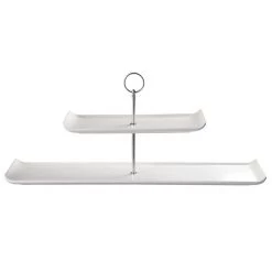 Churchill 2 Tier Rectangular Plate Tower 560mm (Pack Of 2)