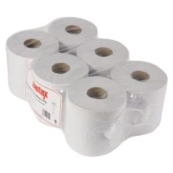 Jantex Centrefeed White Rolls 2-Ply 120m (Pack Of 6) -Kitchenware and Knives Sales dl920 jantex cf white pack
