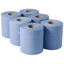 Jantex Centrefeed Blue Rolls 2-Ply 120m (Pack Of 6)
