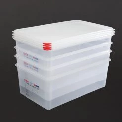 Araven Polypropylene 1/1 Gastronorm Food Storage Box 28Ltr (Pack Of 4) 20 Araven Polypropylene 1/1 Gastronorm Food Storage Box 28Ltr (Pack Of 4) -Kitchenware and Knives Sales dl984 container2k779