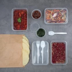 Fiesta Recyclable Plastic Microwavable Containers With Lid Large 1000ml (Pack Of 250) -Kitchenware and Knives Sales dm181 dm182 dm183 u641 u640 u667 2