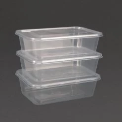 Fiesta Recyclable Plastic Microwavable Containers With Lid Medium 650ml (Pack Of 250) -Kitchenware and Knives Sales dm182 3
