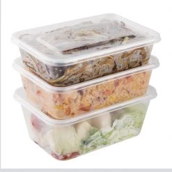 Fiesta Recyclable Plastic Microwavable Containers With Lid Medium 650ml (Pack Of 250) -Kitchenware and Knives Sales dm182 fiestacontainerwithlid4