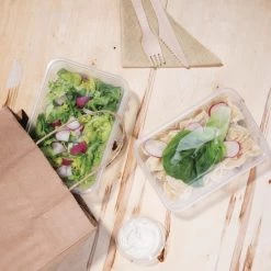 Fiesta Recyclable Plastic Microwavable Containers With Lid Medium 650ml (Pack Of 250) -Kitchenware and Knives Sales dm182 fiestacontainerwithlid6