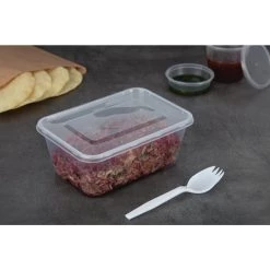 Fiesta Recyclable Plastic Microwavable Containers With Lid Large 1000ml (Pack Of 250) -Kitchenware and Knives Sales dm183 u667 1