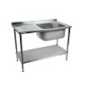 Holmes Single Sink Left Hand Drainer 1 Holmes Single Sink Left Hand Drainer -Kitchenware and Knives Sales dr060 right