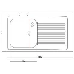 Holmes Single Sink Right Hand Drainer 13 Holmes Single Sink Right Hand Drainer -Kitchenware and Knives Sales dr370 dr390