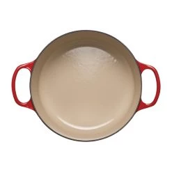 Le Creuset Cast Iron Round Casserole Dish Cerise -Kitchenware and Knives Sales dr453 nolid