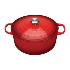 Le Creuset Cast Iron Round Casserole Dish Cerise
